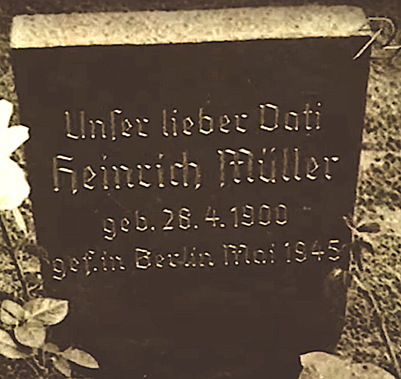 Den falska graven på kyrkogården i Lilienthalstrasse.